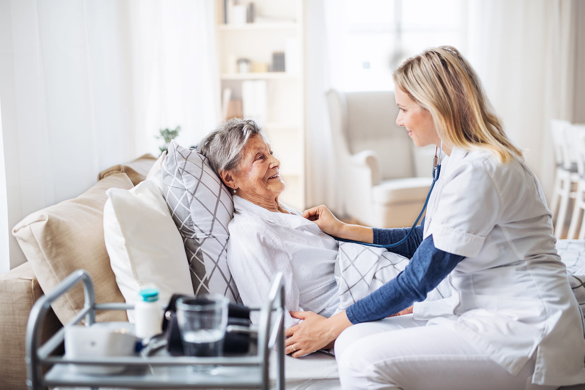 Wound care specialist at bedside